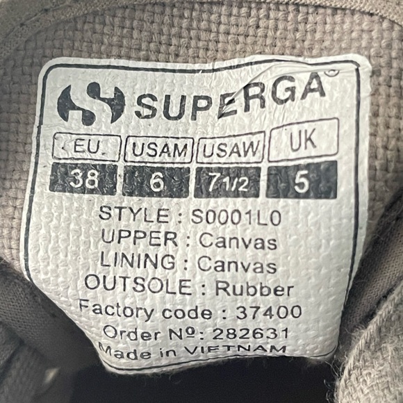 Superga Platform Sneakers in Grey Sage US 7.5 - Picture 6 of 6